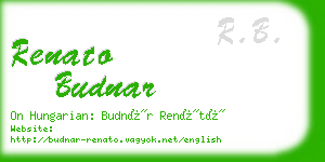 renato budnar business card